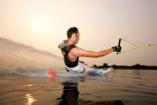 coaching, instruction, water ski slalom course