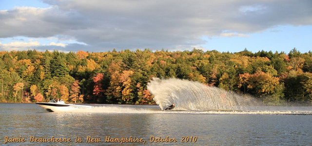 Jamie Beauchesne Skiing in New Hampshire, October 2010